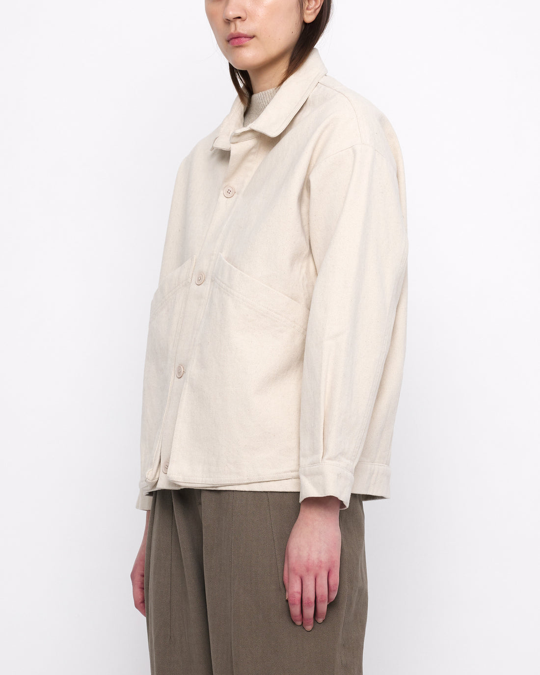 Signature Panel Pockets Shirt Jacket - Heavy Canvas Edition - Off-White