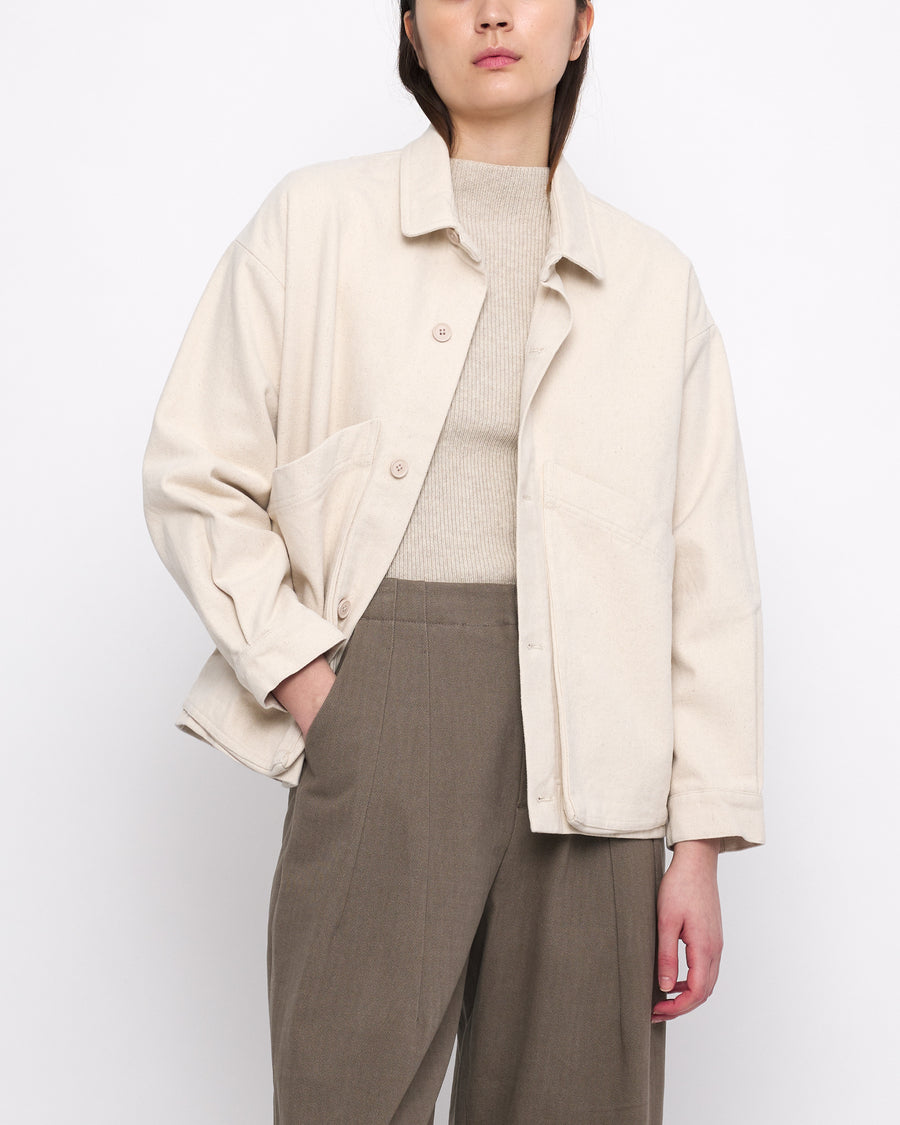 Signature Panel Pockets Shirt Jacket - Heavy Canvas Edition - Off-White