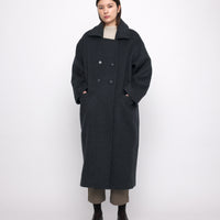 Long Wool Peacoat - FW24 - Charcoal