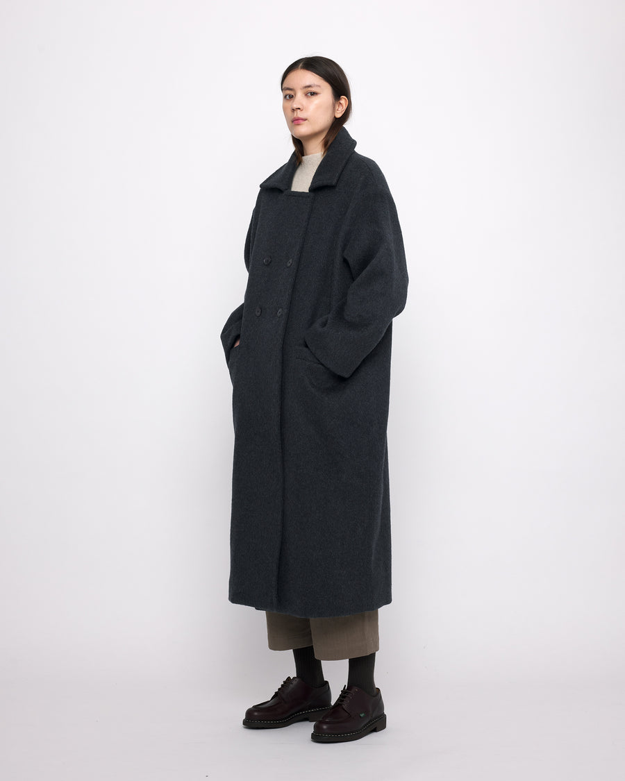 Long Wool Peacoat - FW24 - Charcoal