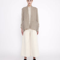 Reversible Wool Vest - FW23 - Light Taupe/Cream