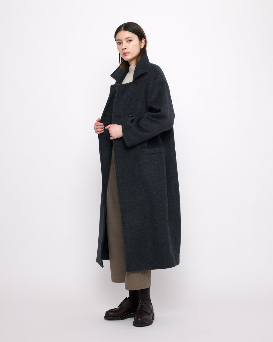 Long Wool Peacoat - FW24 - Charcoal