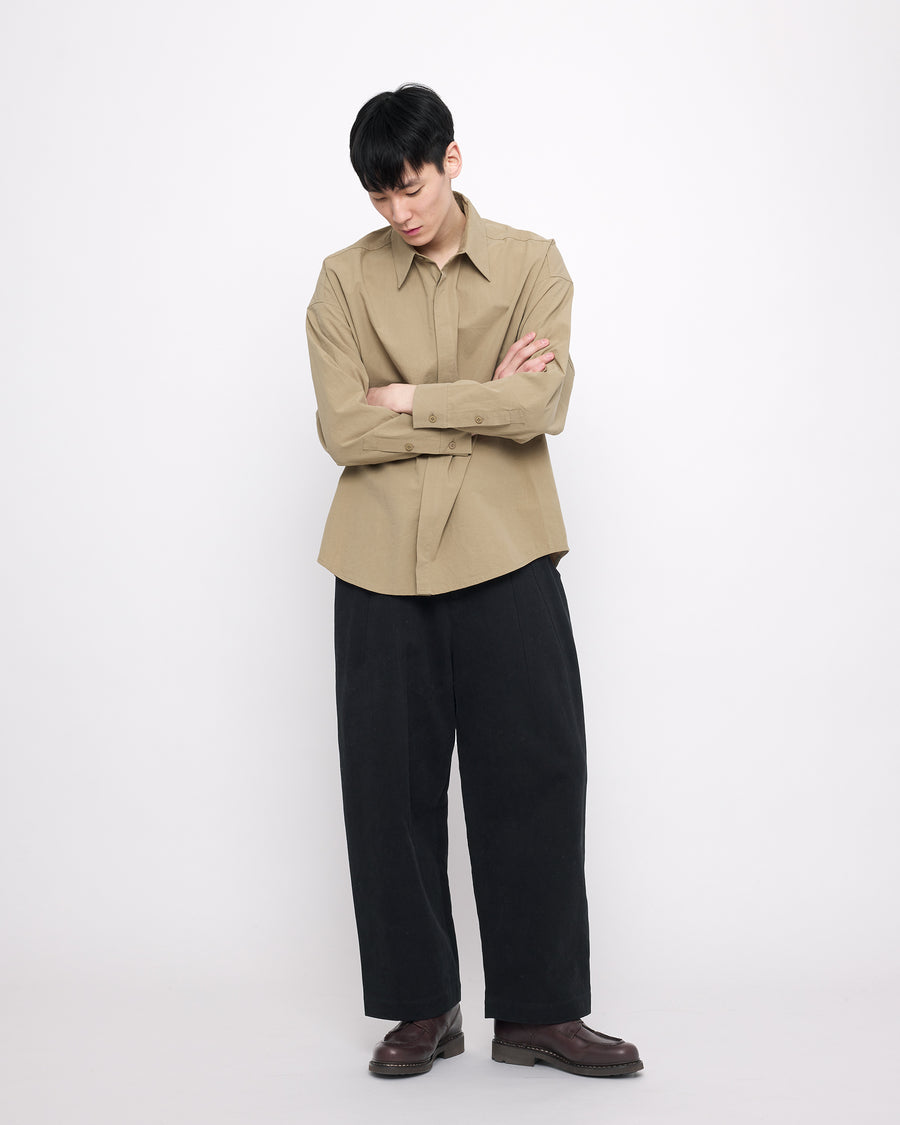 Signature Pleated Trouser - Heavy Canvas Edition - Black