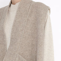 Reversible Wool Vest - FW23 - Light Taupe/Cream