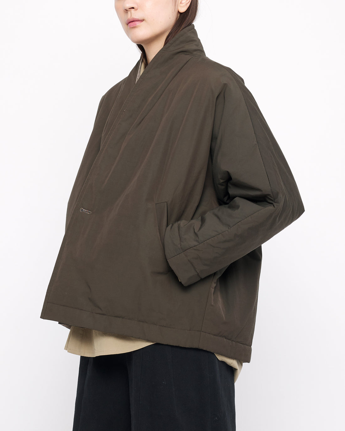 Padded Reversible Blazer - FW24 - Olive Brown/Taupe