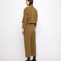 Signature 3/4 Cropped Shirt - Heavy Canvas Edition - Kelp Brown