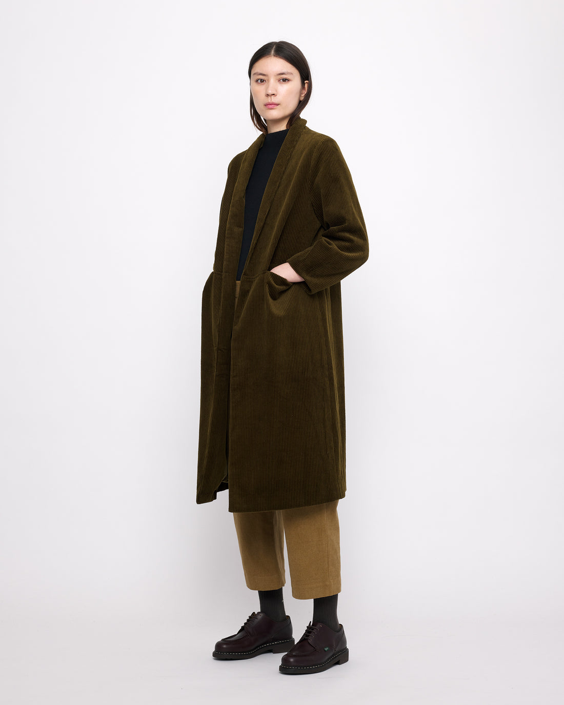 Open Fall Coat - Corduroy Edition - FW24 - Dark Kelp