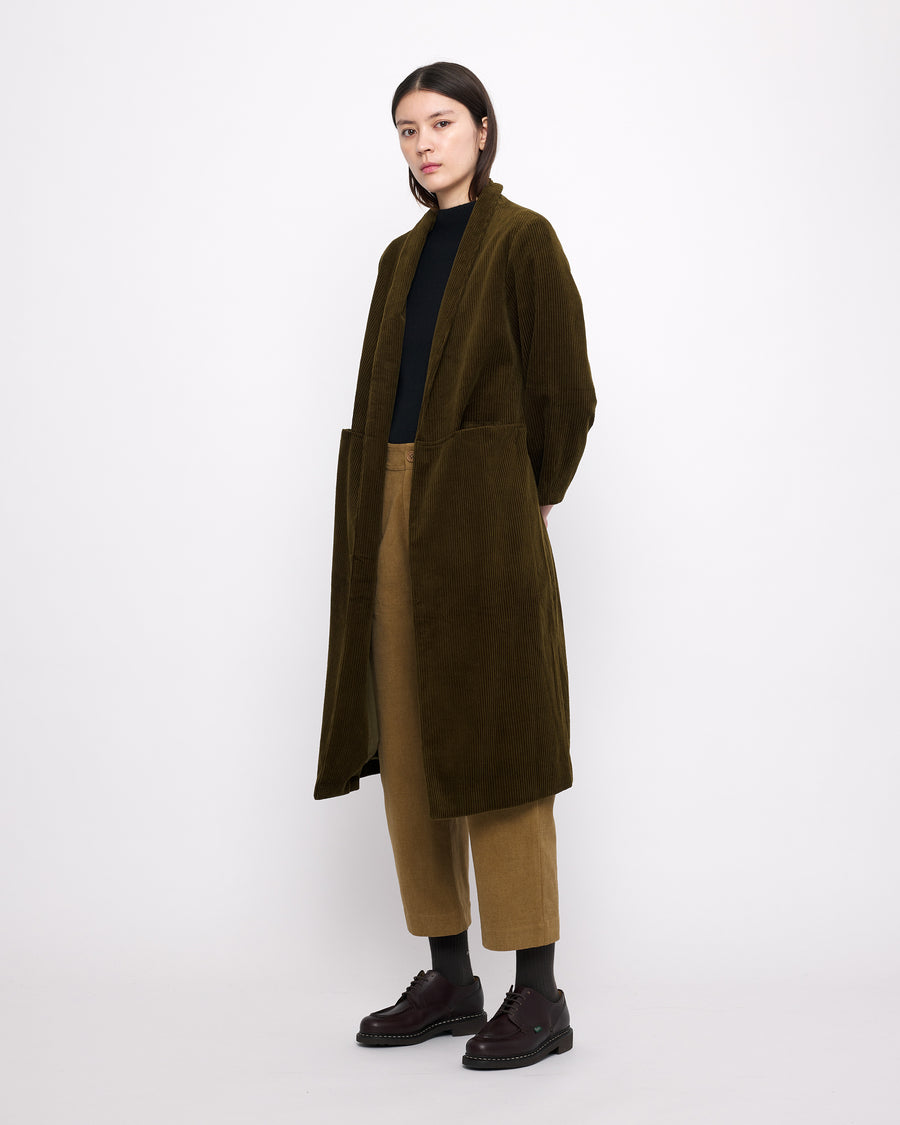 Open Fall Coat - Corduroy Edition - FW24 - Dark Kelp