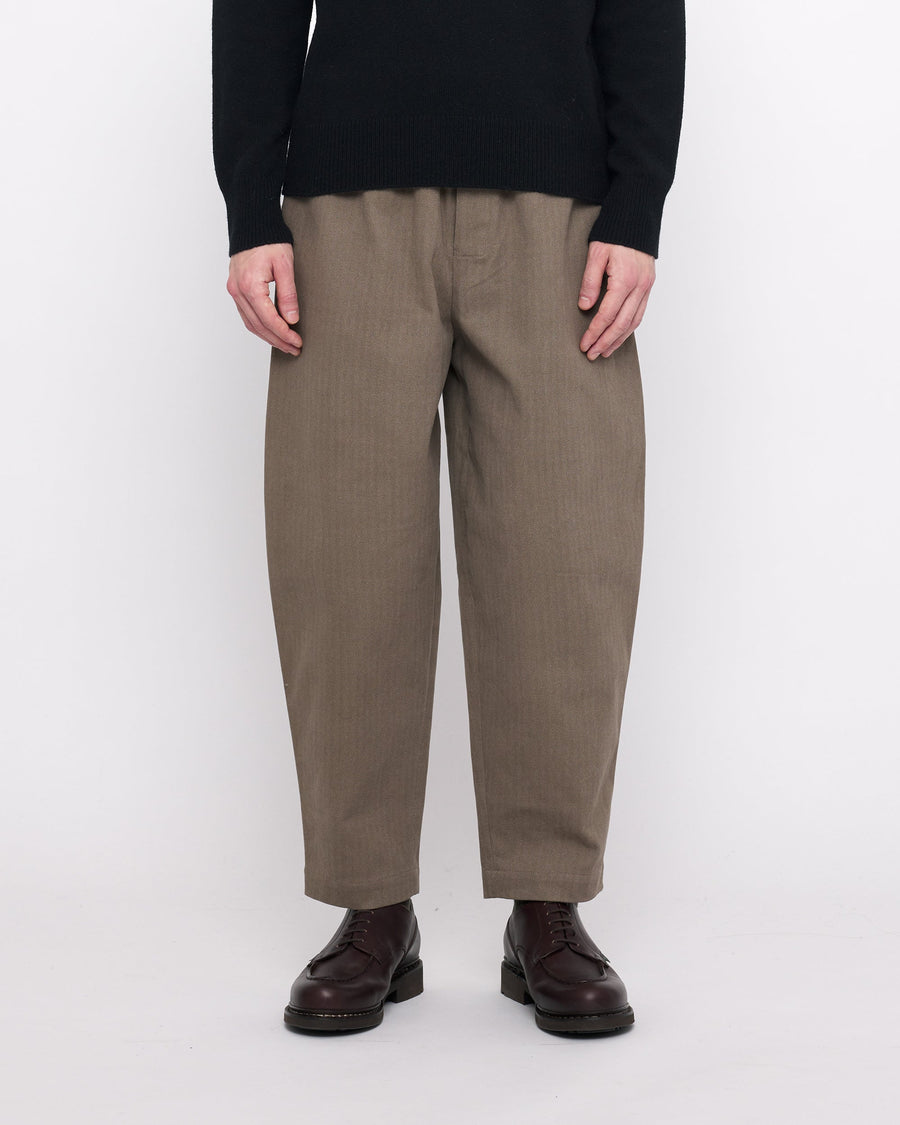 Signature Elastic Pull-Up Trouser - Heavy Canvas Edition - Umber