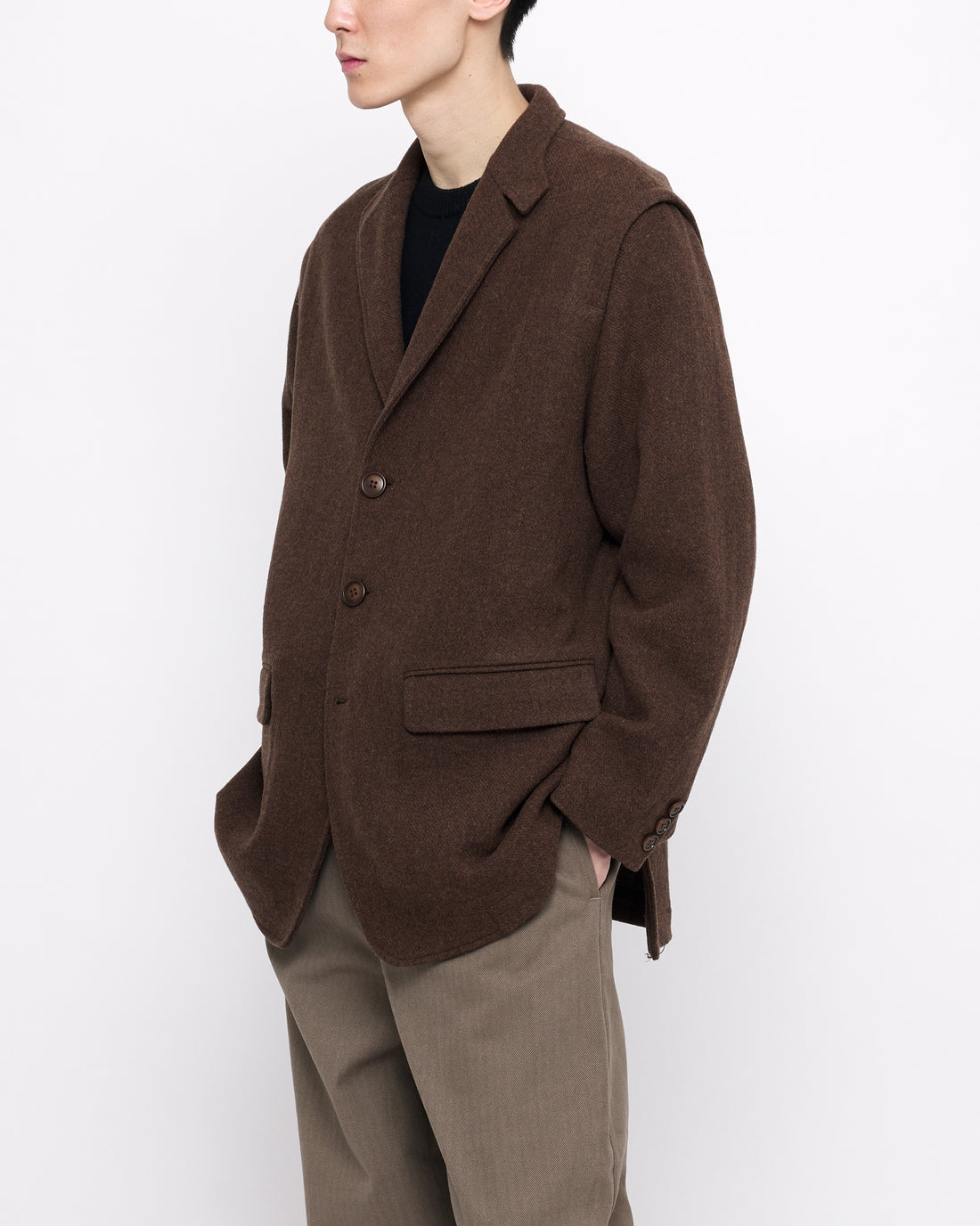 Oversized Wool Blazer - FW24 - Brown