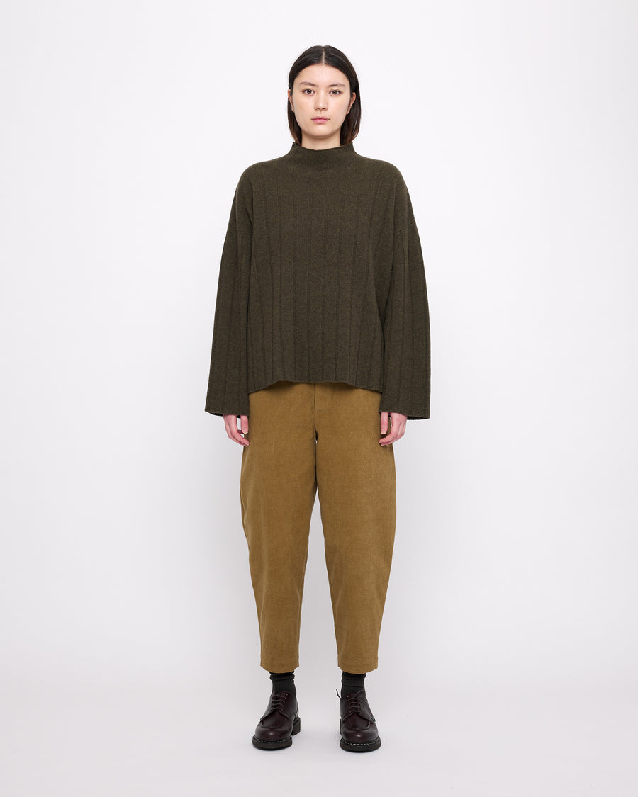 Merino Wide Ribbed Sweater - FW24 - Olive