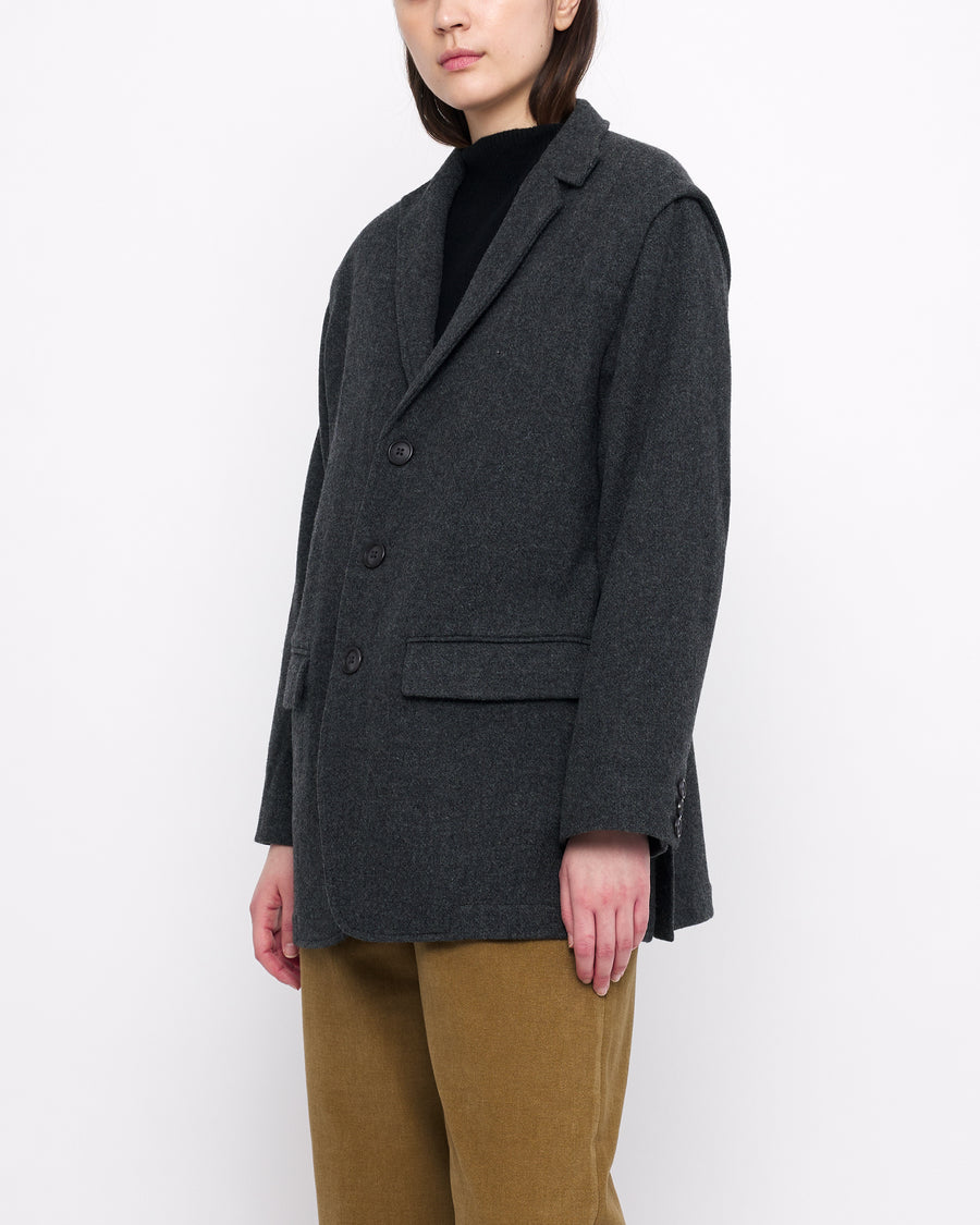 Oversized Wool Blazer - FW24 - Charcoal