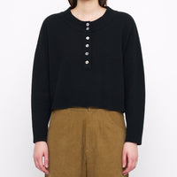 Relaxed Cropped Pull-Over - FW24 - Black