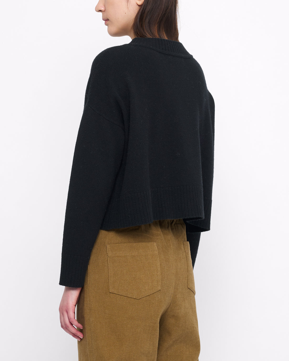 Relaxed Cropped Pull-Over - FW24 - Black