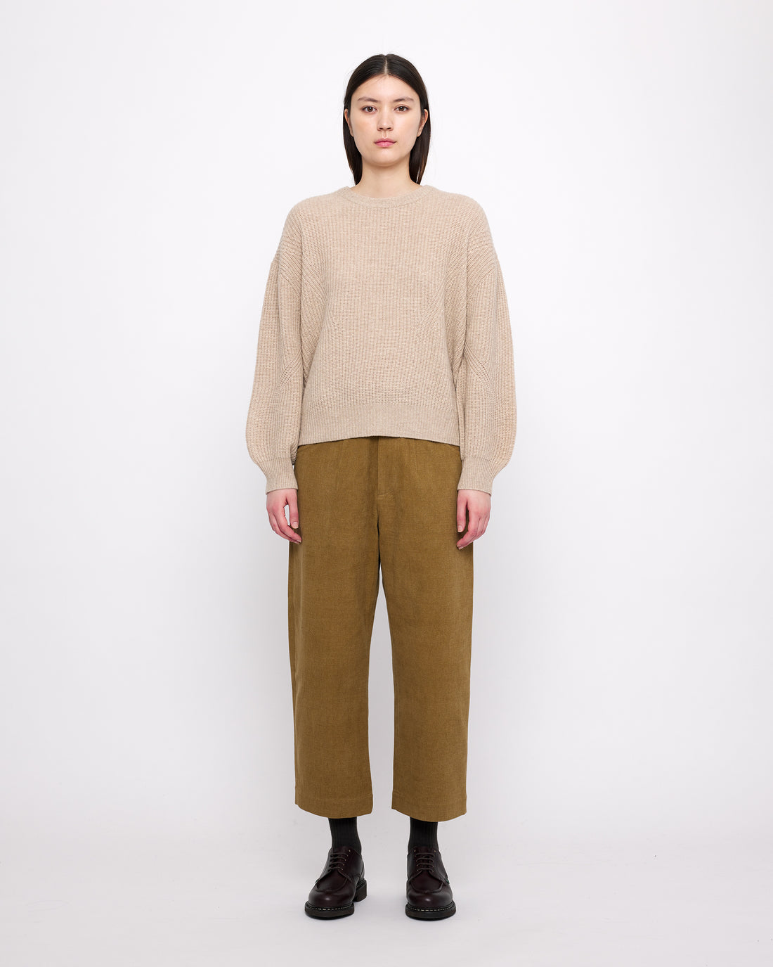 Signature Yak Poet Sweater - Almond