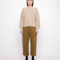 Signature Yak Poet Sweater - Almond