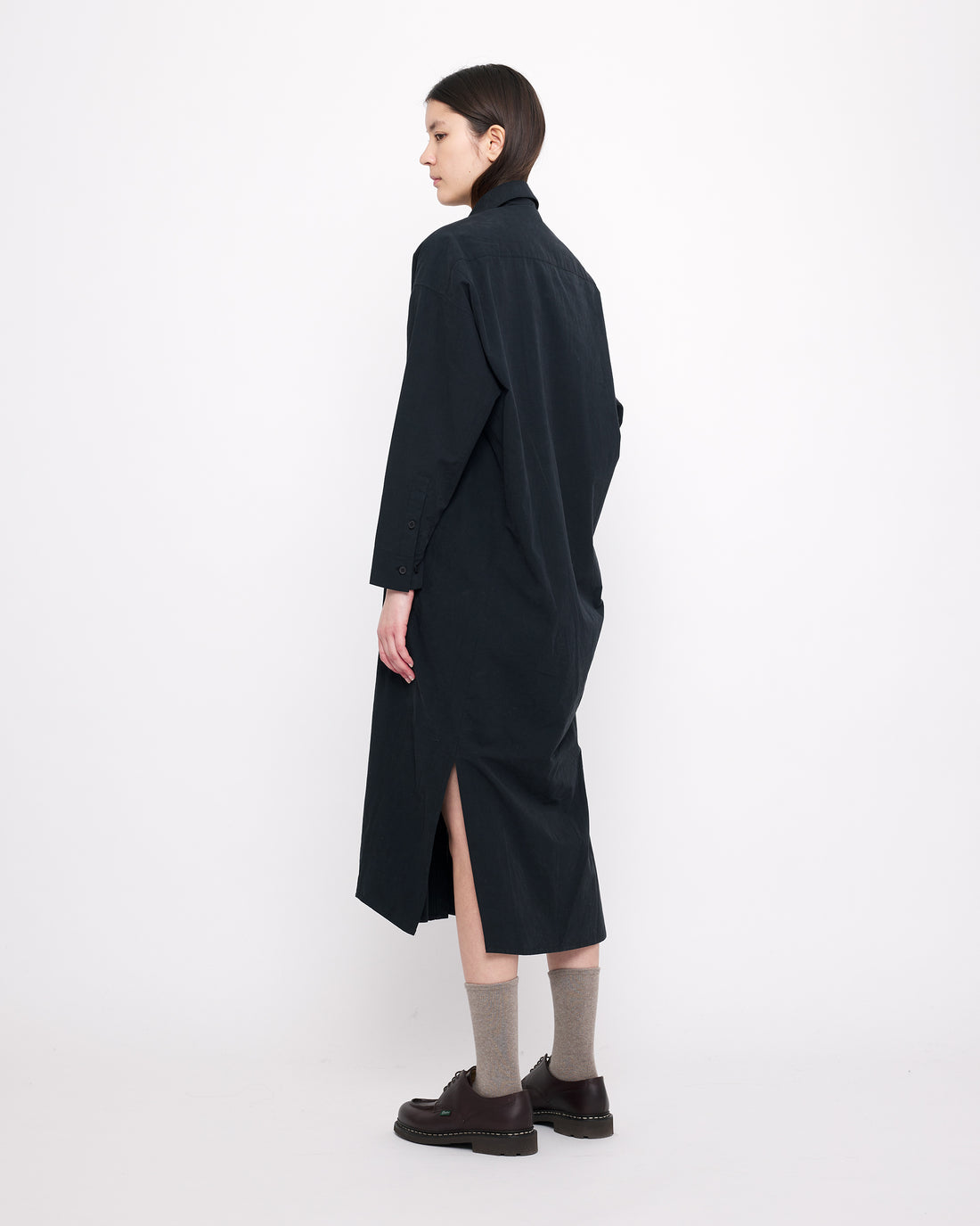 Cocoon Maxi Shirtdress - FW24 - Black