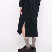 Cocoon Maxi Shirtdress - FW24 - Black