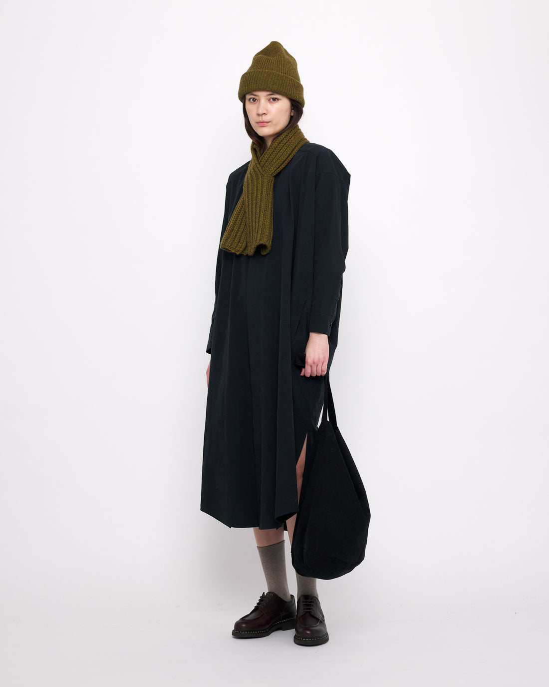 Cocoon Maxi Shirtdress - FW24 - Black