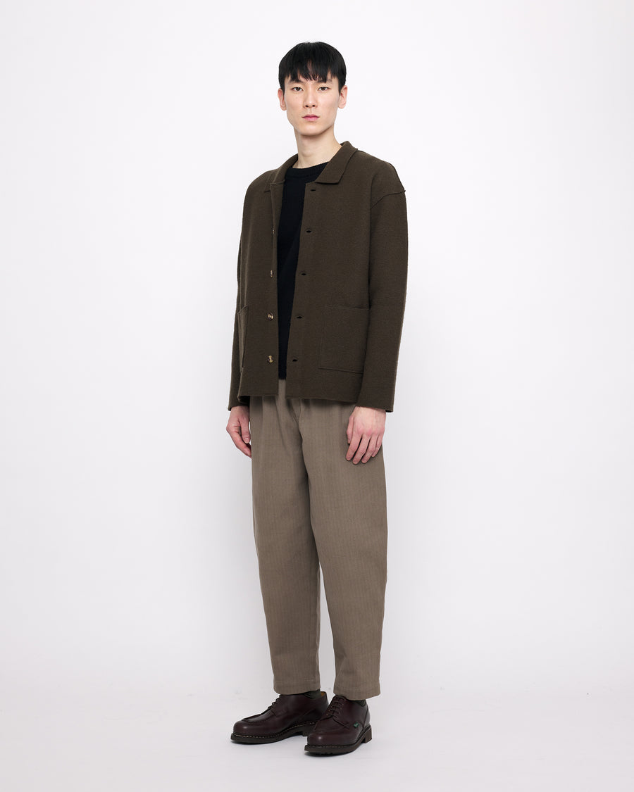 Boiled Wool Chore Shirt Jacket - FW24 - Olive