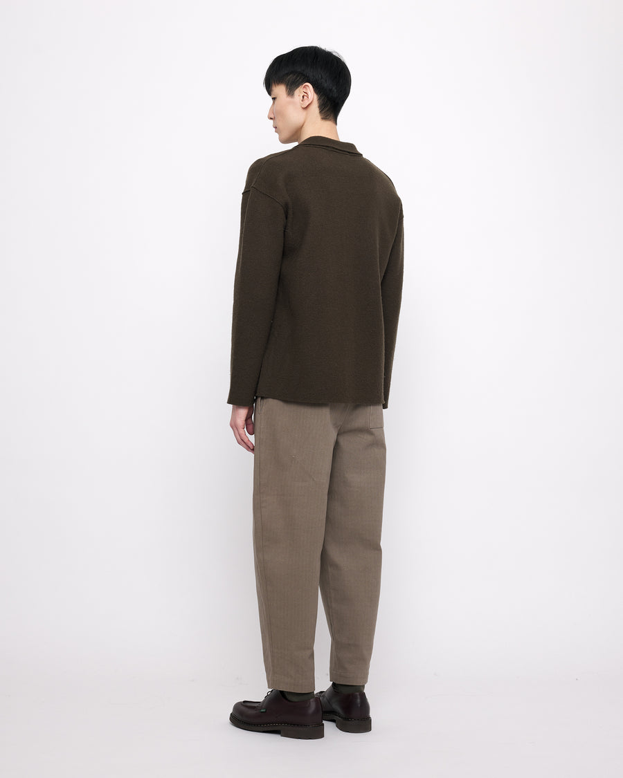 Boiled Wool Chore Shirt Jacket - FW24 - Olive