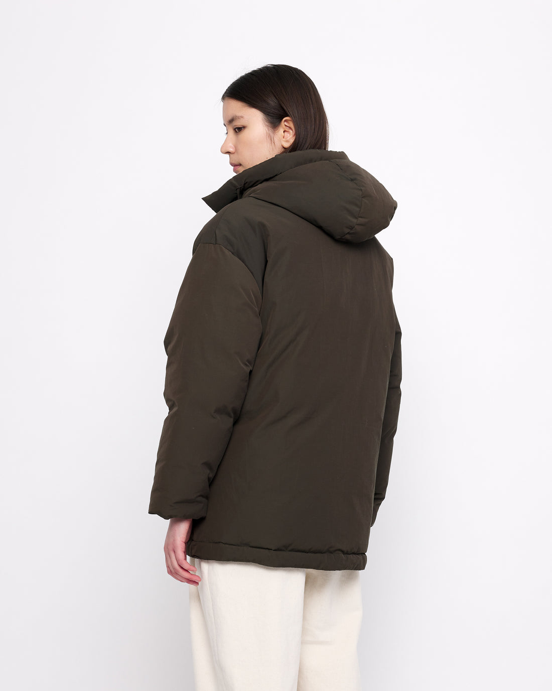 Hooded Puffer - FW24 - Olive Brown