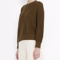 Organic Cotton Poet Sleeves Sweater - FW23 - Kelp