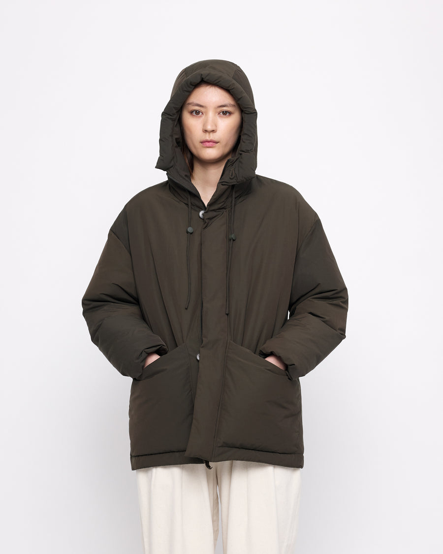 Hooded Puffer - FW24 - Olive Brown