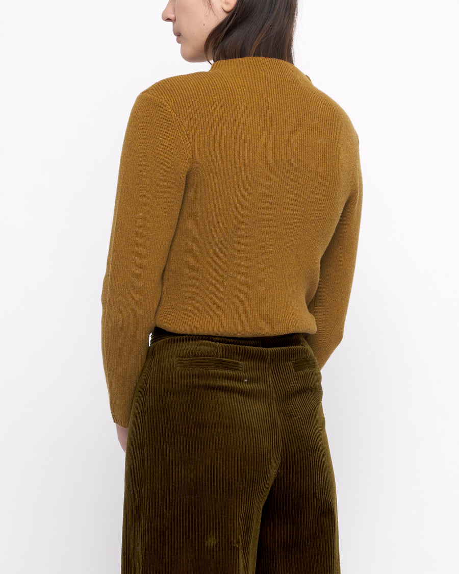 Signature Mock-Neck Long Sleeves - Mustard