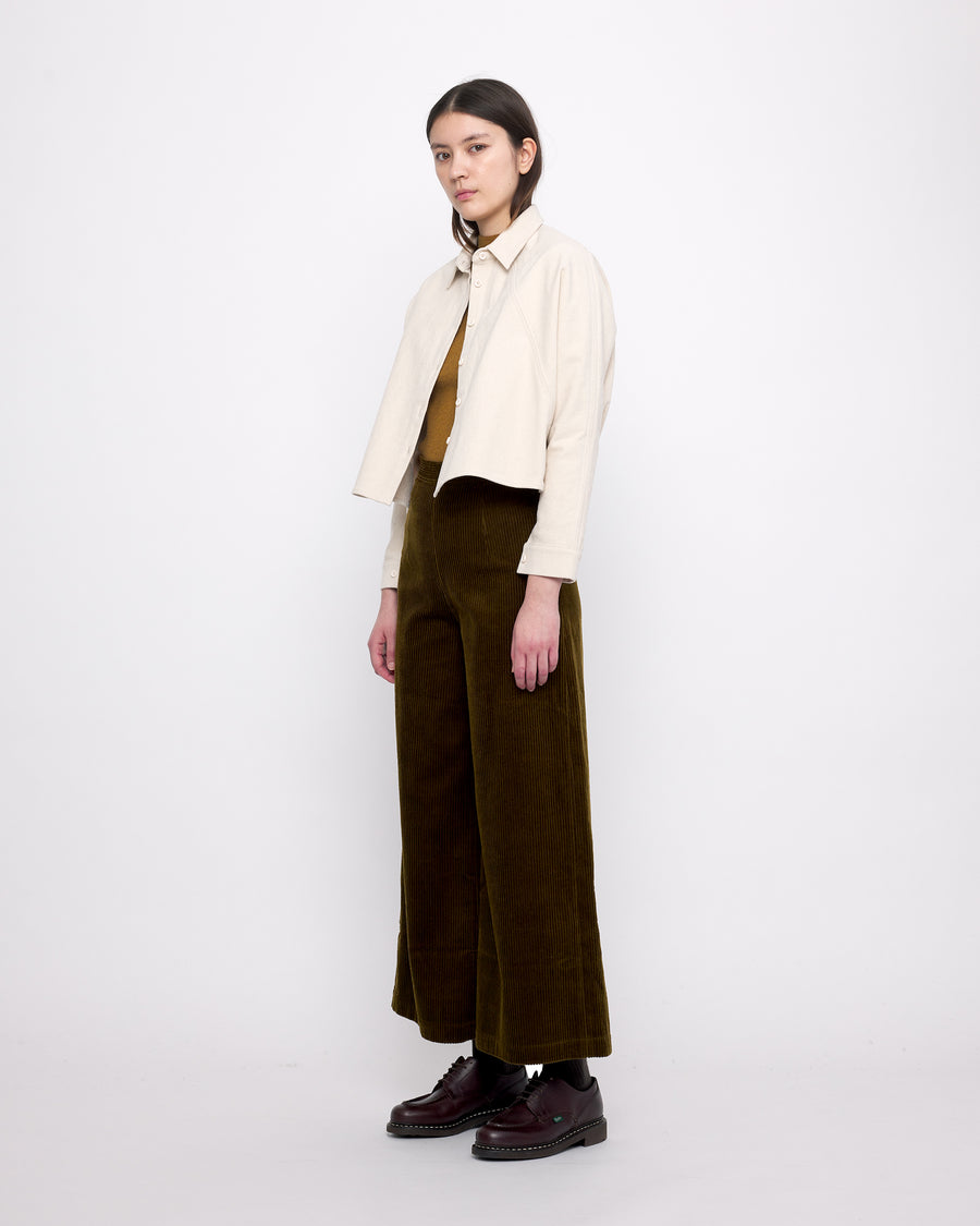 Signature 3/4 Cropped Shirt - Heavy Canvas Edition - Off-White