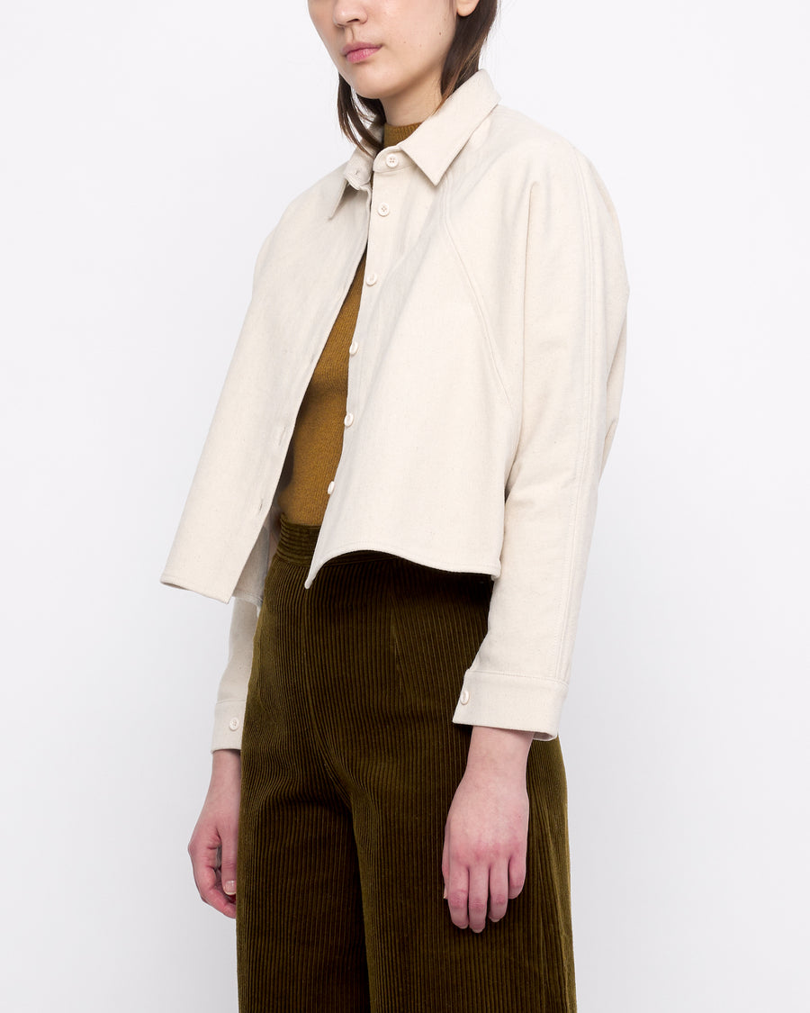 Signature 3/4 Cropped Shirt - Heavy Canvas Edition - Off-White