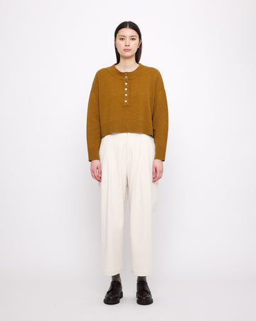 Relaxed Cropped Pull-Over - FW24 - Mustard