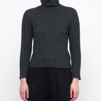 Yak Ribbed Roll Neck - FW24 - Charcoal