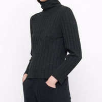 Yak Ribbed Roll Neck - FW24 - Charcoal