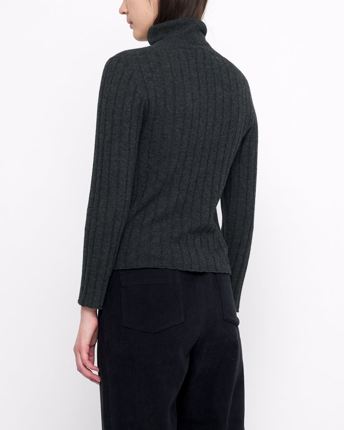 Yak Ribbed Roll Neck - FW24 - Charcoal