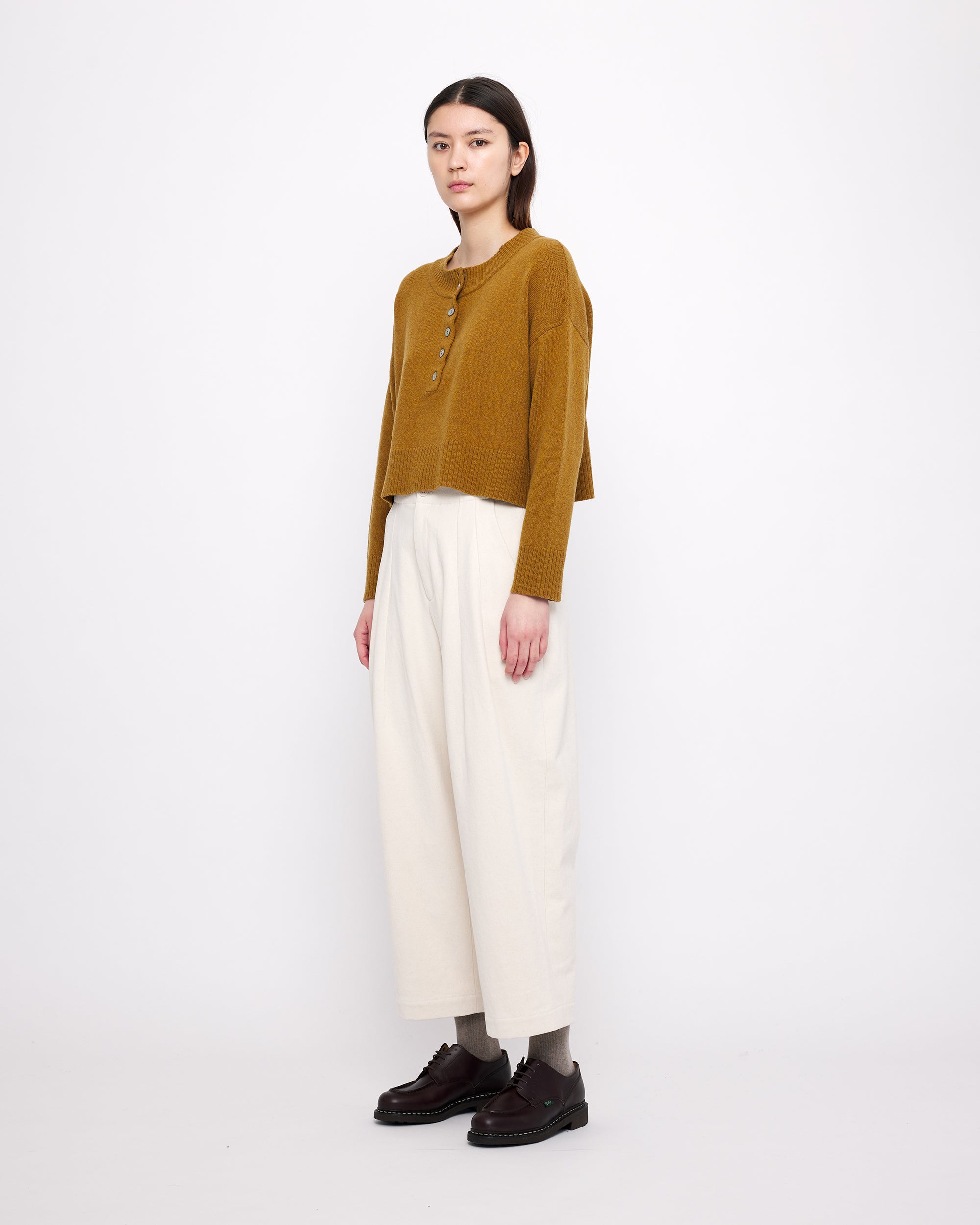 Signature Pleated Trouser - Heavy Canvas Edition - Off-White