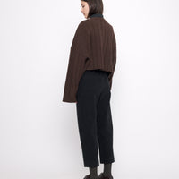 Oversized Ribbed V-Neck - FW24 - Brown