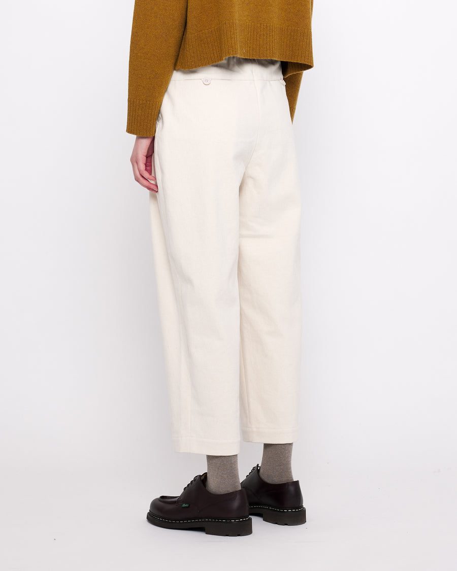 Signature Pleated Trouser - Heavy Canvas Edition - Off-White