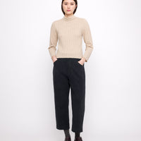 Yak Ribbed Roll Neck - FW24 - Desert Sand