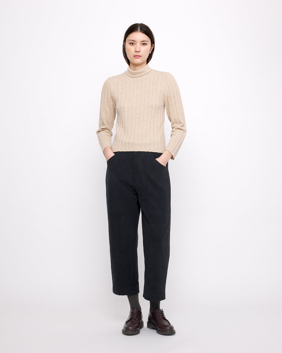 Yak Ribbed Roll Neck - FW24 - Desert Sand