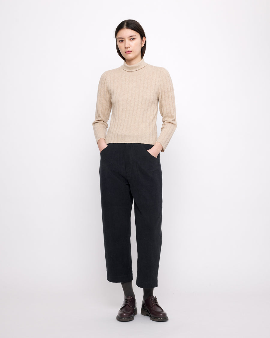 Yak Ribbed Roll Neck - FW24 - Desert Sand