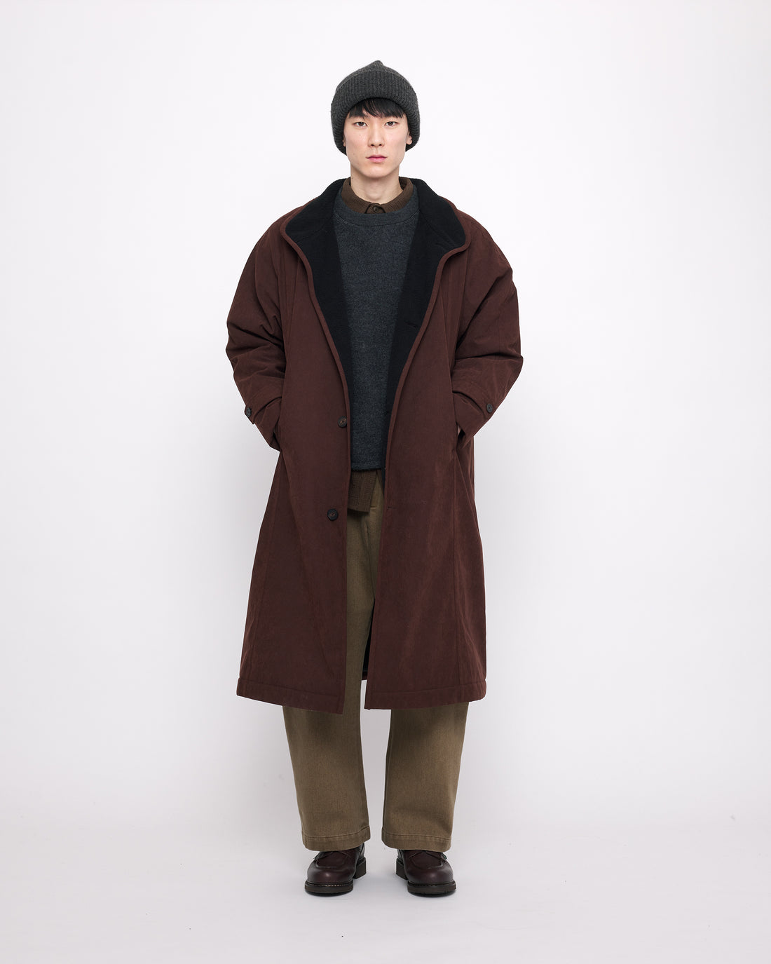 Padded Fleece Coat - FW24 - Chestnut