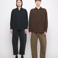 Sand-Washed Tailored Curve Legged Trouser - FW24 - Washed Black