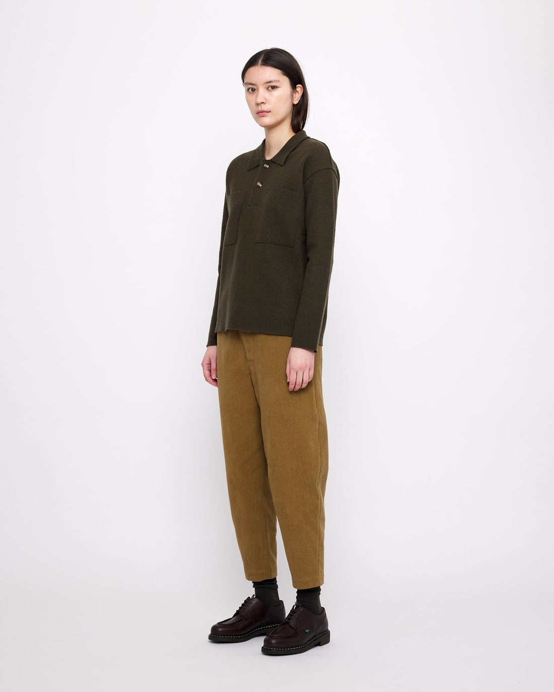 Signature Elastic Pull-Up Trouser - Heavy Canvas Edition - Kelp Brown