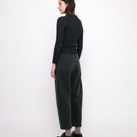 Sand-Washed Tailored Curve Legged Trouser - FW24 - Washed Black