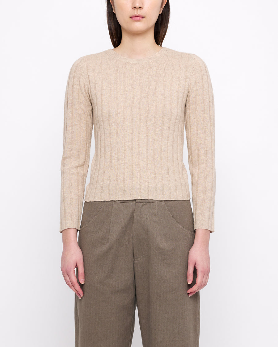 Yak Ribbed Long Sleeves- FW24 - Desert Sand