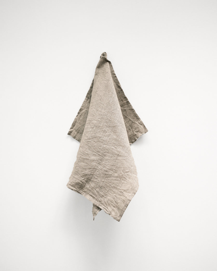 7115 Linen Tea Towel - Flax