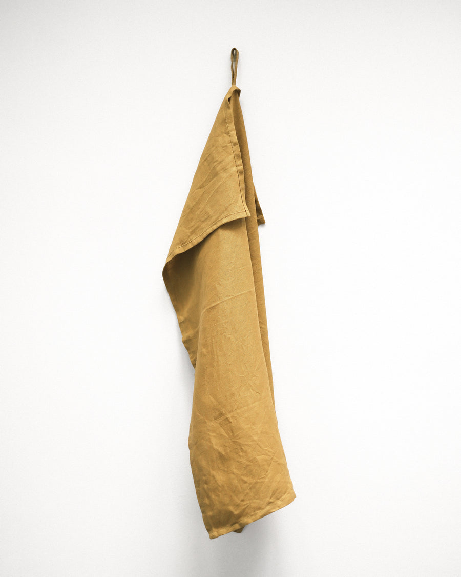 7115 Linen Tea Towel - Ochre