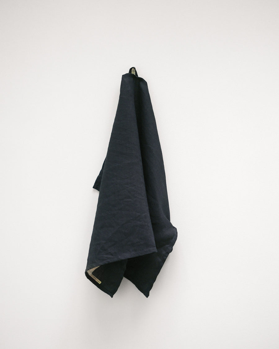 7115 Linen Tea Towel - Navy