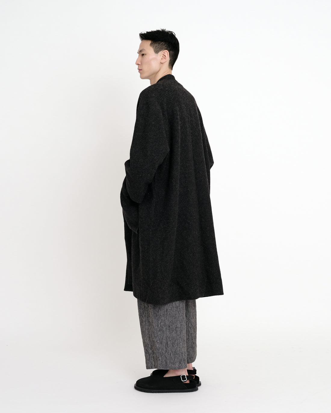 Pocket Long Coat - FW23 - Heather Charcoal